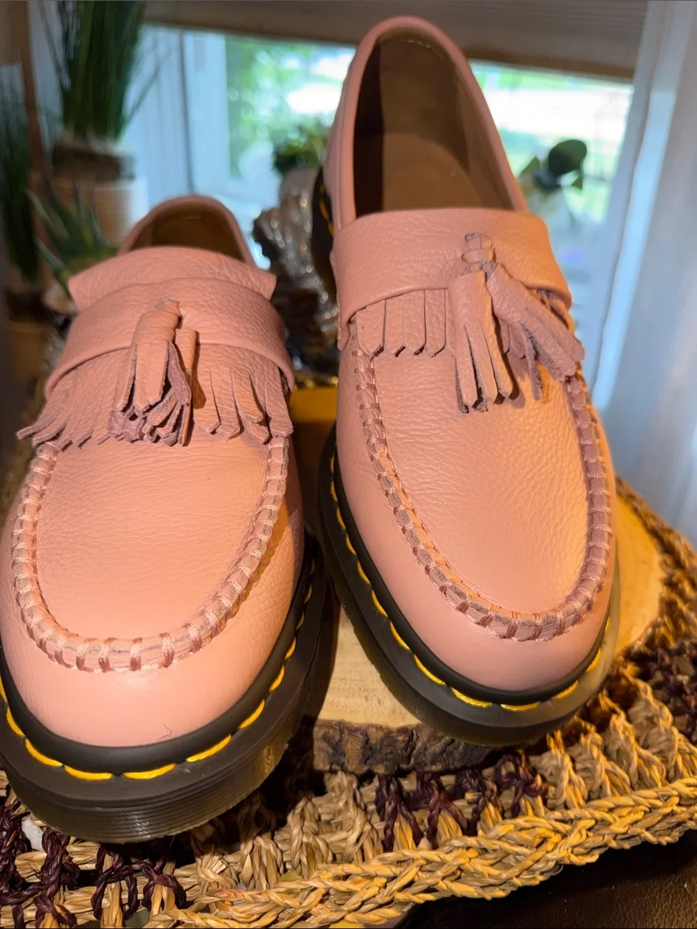 Dr. Martens Adrian Virginia Leather Tassel Loafers Pink Women’s Size 9